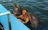Swimming with dolphins in Cuba, she loved that experience